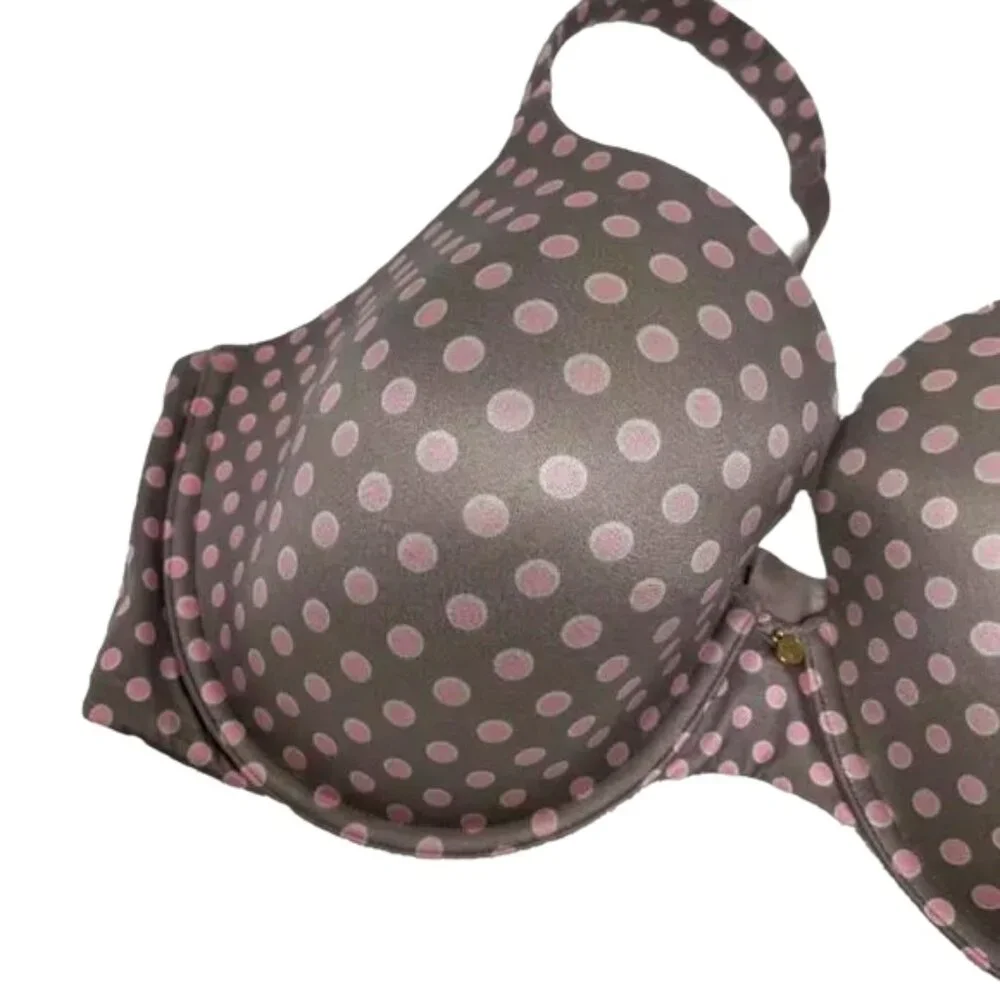 Victoria’s Secret Lined Perfect Coverage Polka Dot Bra Size 32DD